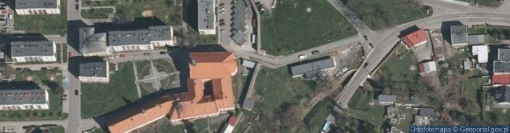 Zdjęcie satelitarne Głubczyce - budynek przy ul Chrobrego i Kochanowskiego