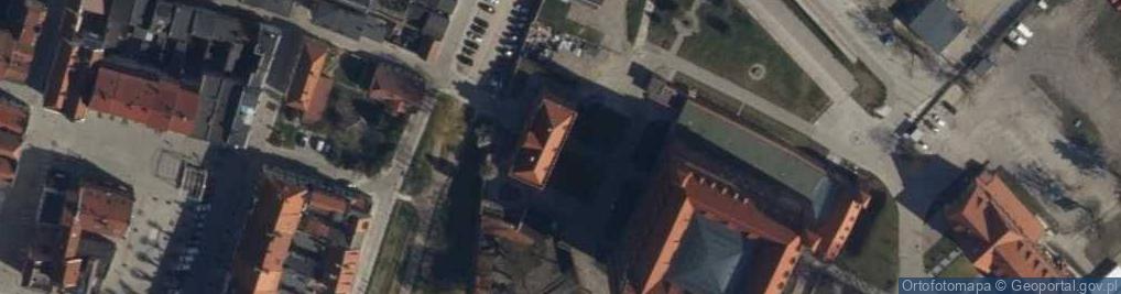 Zdjęcie satelitarne Gniew, pohled na severní část města z hradu
