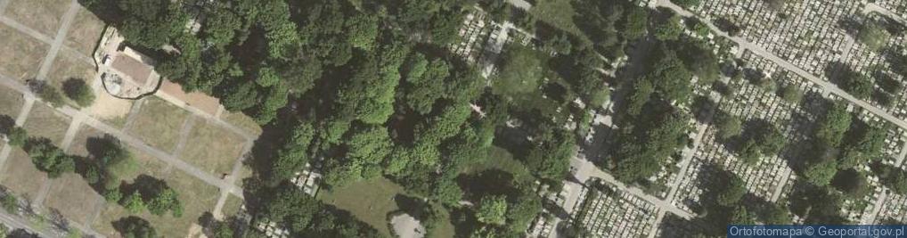 Zdjęcie satelitarne I WW Military cemetery 388 Kraków-Rakowice section 3,1 Prandoty street,Krakow,Poland