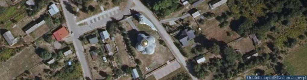 Zdjęcie satelitarne Jalowka Cerkiew Dzwonnica i krzyz