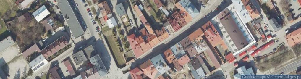 Zdjęcie satelitarne Jarosław, centrum města, pěší zóna