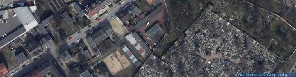 Zdjęcie satelitarne Kalisz palac Weigta i most Kamienny