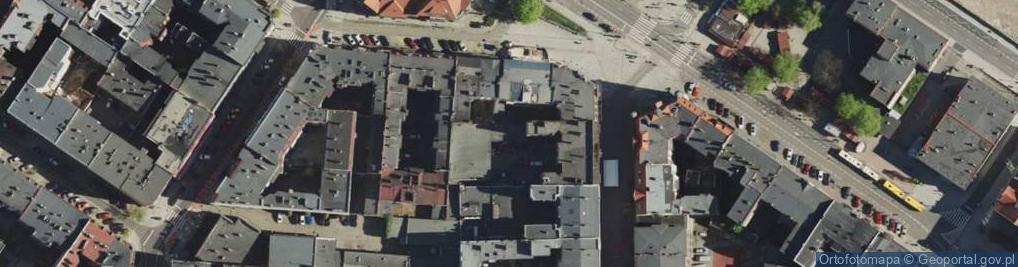 Zdjęcie satelitarne Katowice, centrum města, Ulica Stawowa - pěší zóna