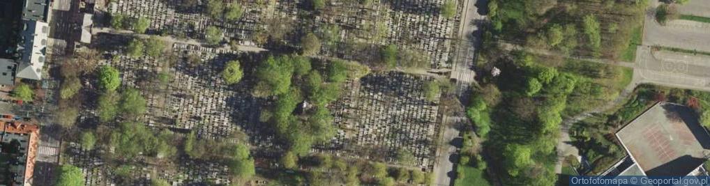 Zdjęcie satelitarne Katowice - Cmentarz przy ul. Francuskiej - Anioł 01