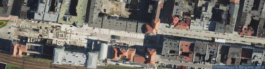 Zdjęcie satelitarne Katowice, pěší zóna - ulice Mariacka