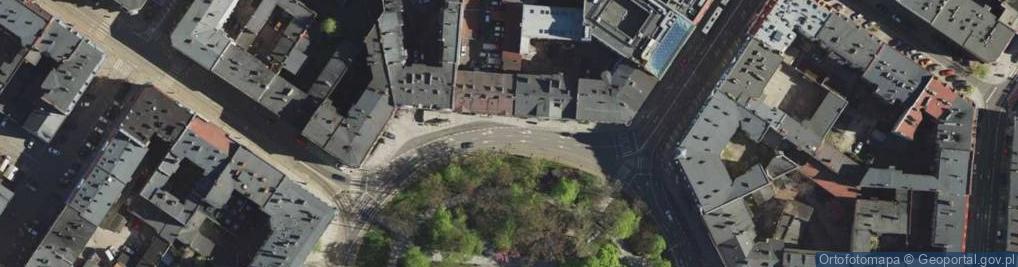 Zdjęcie satelitarne Katowice - Róg ul. Sądowej i Pl. Wolności