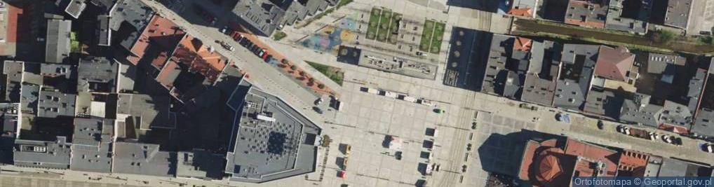 Zdjęcie satelitarne Katowice, Rynek, tramvaj Konstal