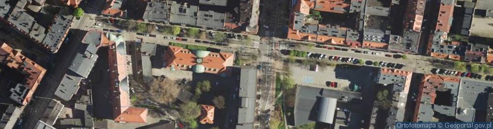 Zdjęcie satelitarne Katowice - Skwer przy ul. Wita Stwosza 01