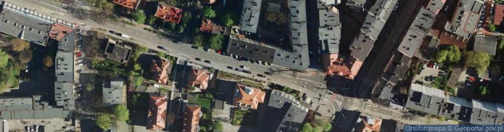 Zdjęcie satelitarne Katowice - ul. M. Skłodowskiej-Curie