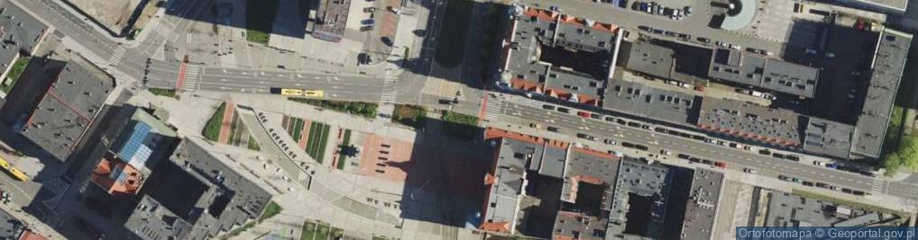 Zdjęcie satelitarne Katowice - Ulica Moniuszki