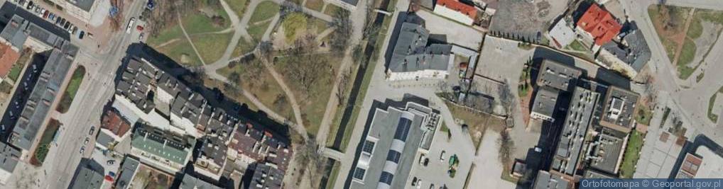 Zdjęcie satelitarne Kielce planty plaque