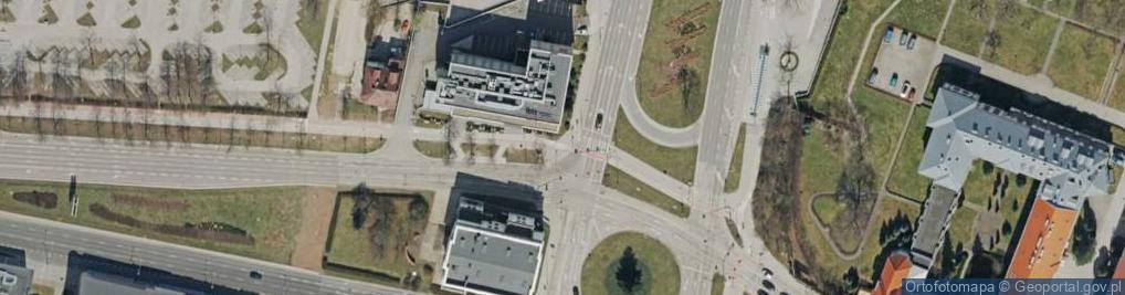 Zdjęcie satelitarne Kielce synagoga front