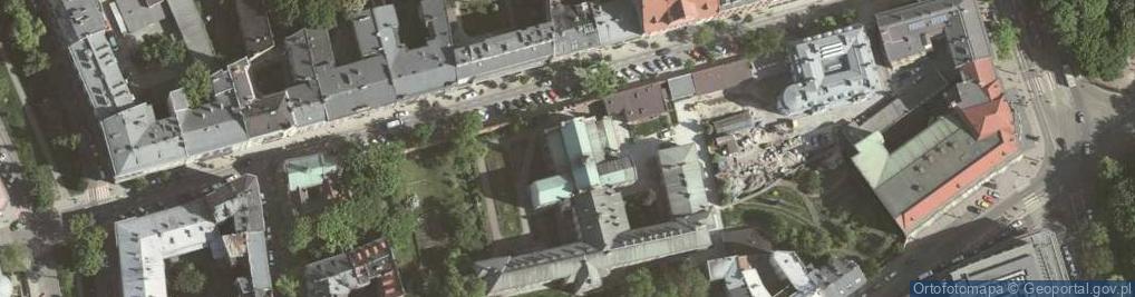 Zdjęcie satelitarne Kościół Niepokalanego Serca Najświętszej Maryi Panny w Krakowie (ul. Smoleńsk) - front