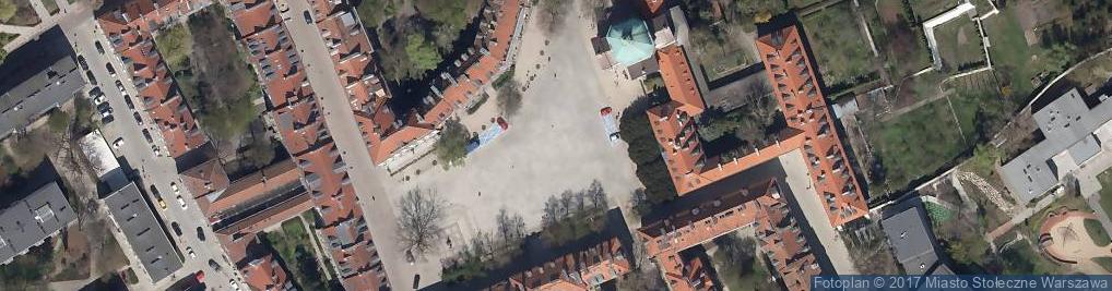 Zdjęcie satelitarne Kościół św. Kazimierza na Rynku Nowego Miasta w Warszawie
