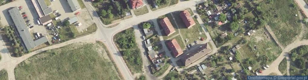 Zdjęcie satelitarne Kostrzyn nad Odrą-ruiny stare miasto