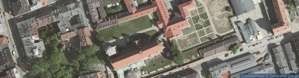 Zdjęcie satelitarne Krakov, Kazimierz, Boziego Ciała, kostel