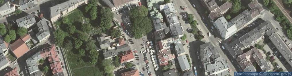 Zdjęcie satelitarne Krakov, Kazimierz, památník polským židům