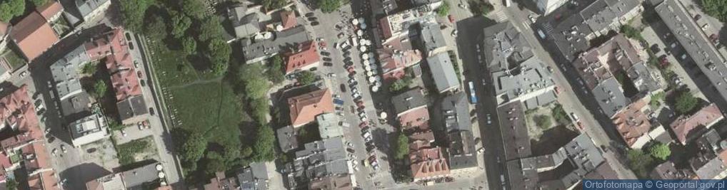Zdjęcie satelitarne Krakov, Kazimierz, stará zástavba II