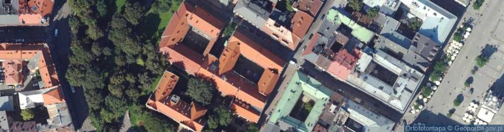 Zdjęcie satelitarne Krakov, Stare Miasto, Jagellonská univerzita, schodiště