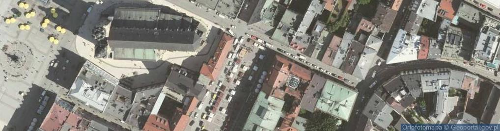 Zdjęcie satelitarne Krakov, Stare Miasto, Mały Rynek, sgrafitový dům