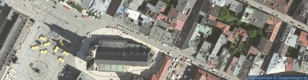 Zdjęcie satelitarne Krakov, Stare Miasto, na cestě k malému rynku