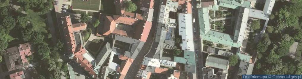 Zdjęcie satelitarne Krakov, Stare Miasto, ulice Kanonicza
