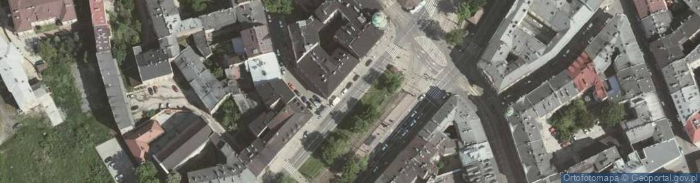 Zdjęcie satelitarne Krakov, ulice Józefa Dietla, rekonstrukce trati