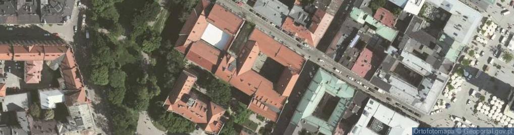 Zdjęcie satelitarne Kraków - Collegium Maius - Płaskorzeźba 01
