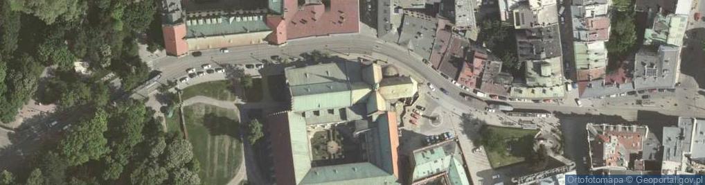 Zdjęcie satelitarne Kraków Kościół franciszkanów