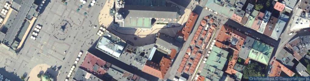 Zdjęcie satelitarne Kraków - Kościół św. Barbary - Wspornik