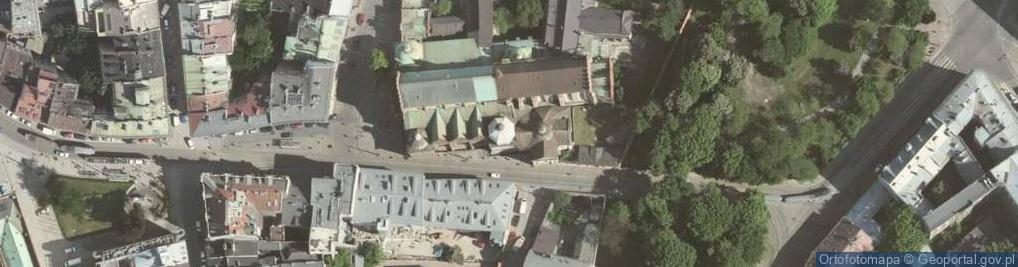 Zdjęcie satelitarne Kraków - Kościół Świętej Trójcy - Kaplica Myszkowskich 01