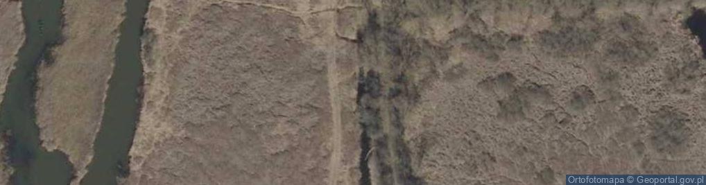 Zdjęcie satelitarne Kruszewo - Przyczolek zerwanego mostu