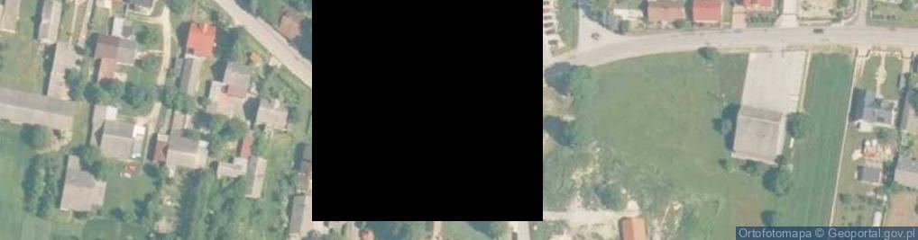 Zdjęcie satelitarne Krzcięcice krzyż