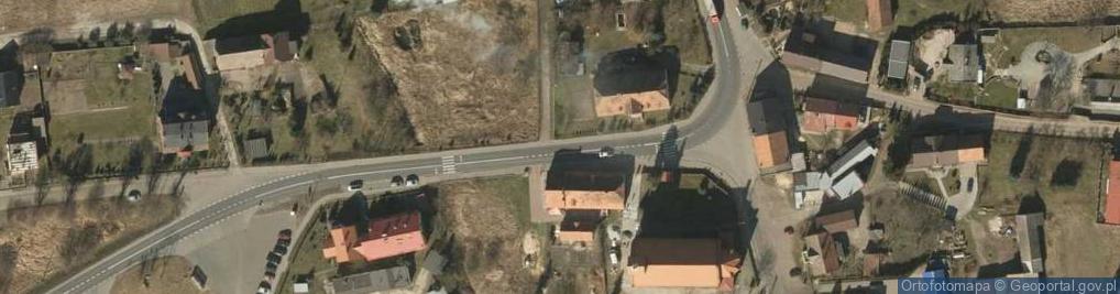 Zdjęcie satelitarne Krzelów (województwo dolnośląskie) kościół