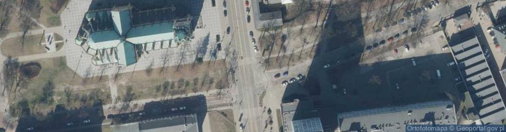 Zdjęcie satelitarne Łódź, Piotrkowska, Katedrála Stanisława Kostky