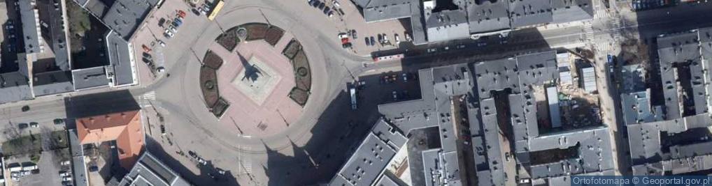 Zdjęcie satelitarne Łodź, Plac Wolnośći, tramvaj Duewag
