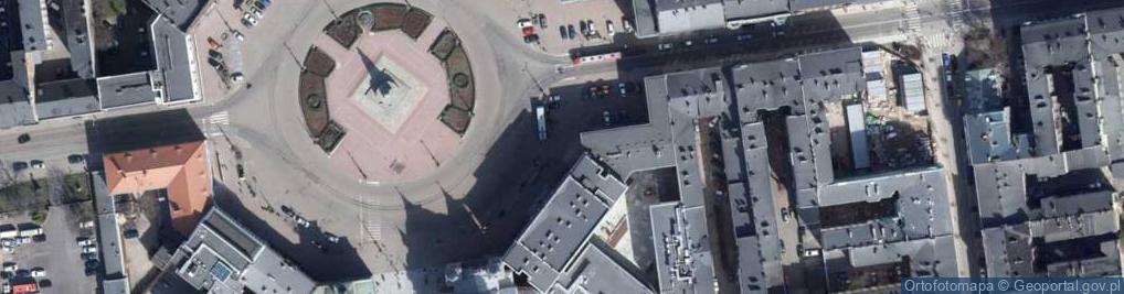 Zdjęcie satelitarne Łodź, Plac Wolności, tramvaj Konstal