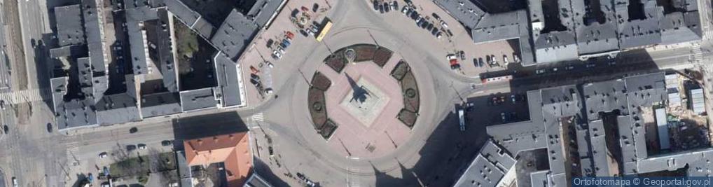 Zdjęcie satelitarne Łódź - Pomnik Tadeusza Kościuszki 02