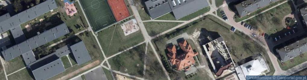 Zdjęcie satelitarne Łódź Retkinia-blok 214