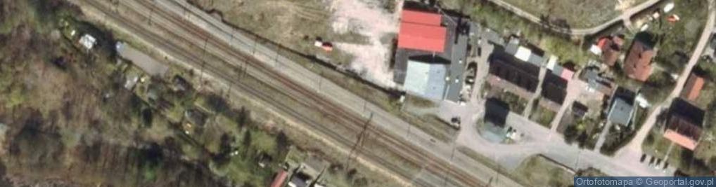 Zdjęcie satelitarne Małdyty, okolí nádraží