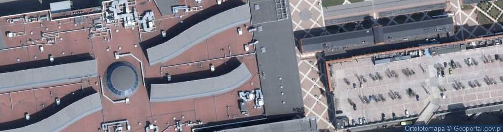 Zdjęcie satelitarne Manufaktura galeria handlowa wejście Łódź