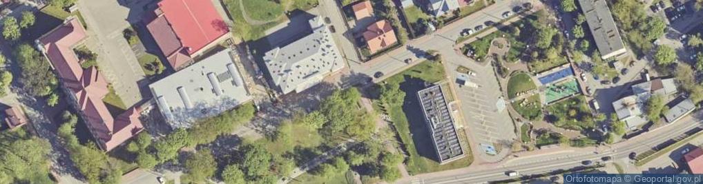 Zdjęcie satelitarne Mielec-synagoga-pomnik
