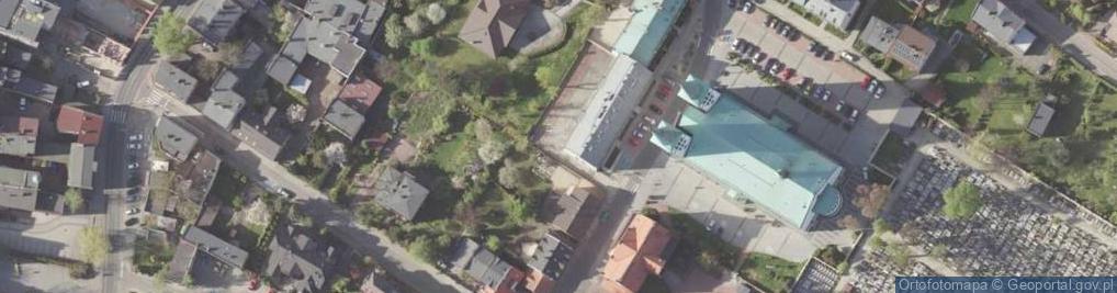 Zdjęcie satelitarne Mikołów - Kościół pw. św. Wojciecha