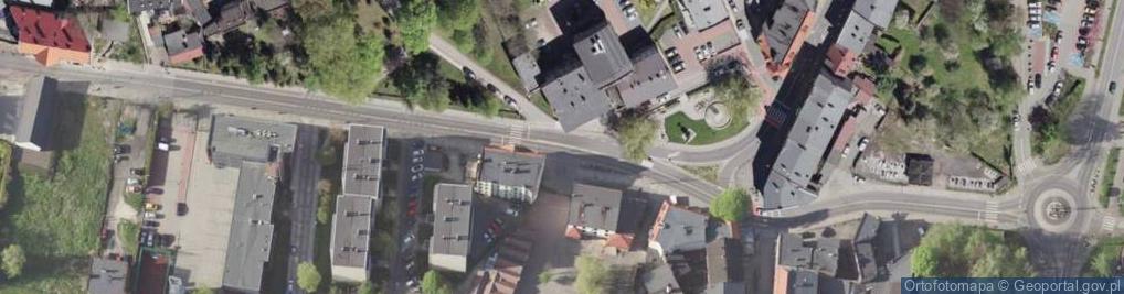 Zdjęcie satelitarne Mikołów - Krzyż na pl. Karpeckiego