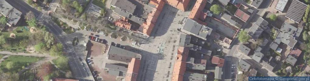 Zdjęcie satelitarne Mikołów - Uliczki nocą