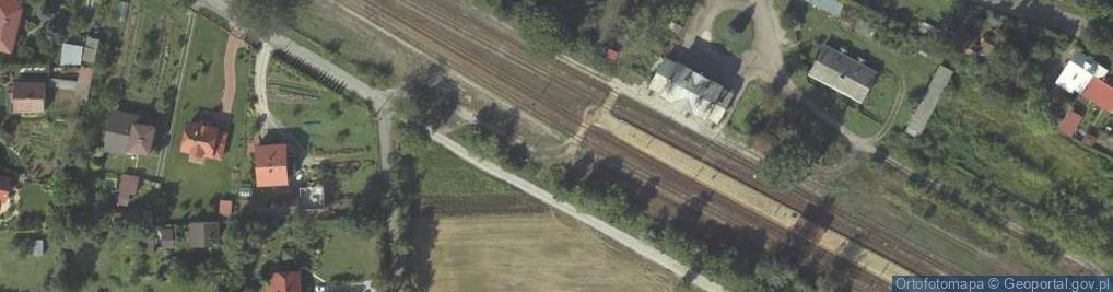Zdjęcie satelitarne Minkowice drewniany dworzec 3