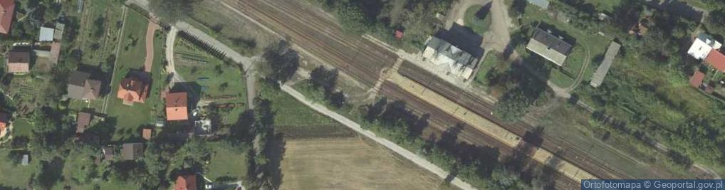 Zdjęcie satelitarne Minkowice drewniany dworzec 4