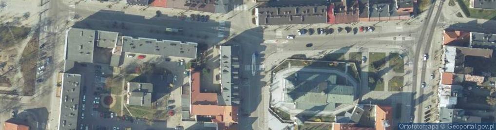 Zdjęcie satelitarne Mława kościół Św Trójcy front