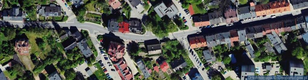 Zdjęcie satelitarne Mokra (woj. slaskie) - drewniany kosciol ss. Szymona i Judy Tadeusza