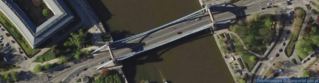 Zdjęcie satelitarne Most Grunwaldzki od dolu
